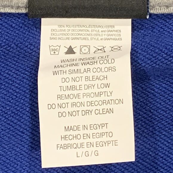 New York Giants‎ NFL NFC Football East Blue Full Zip Track Jacket Pockets Large - Picture 5 of 7